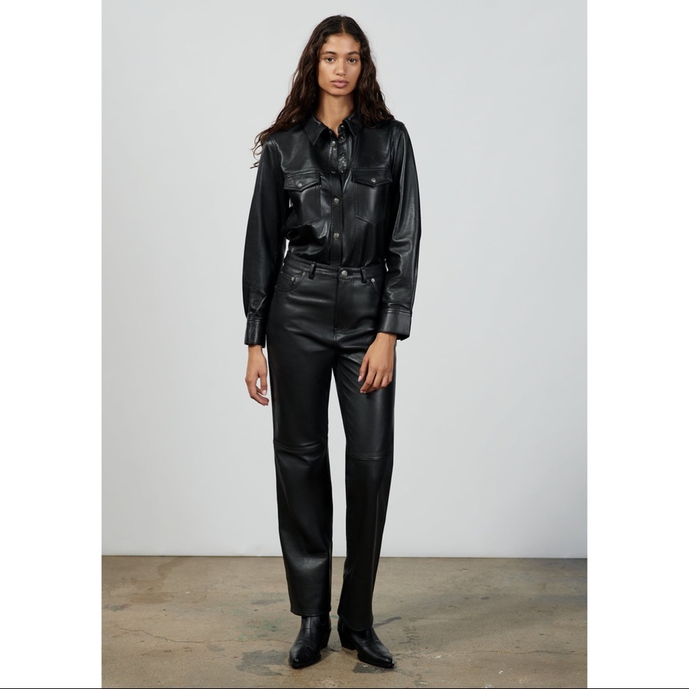 Zara REAL leather pants